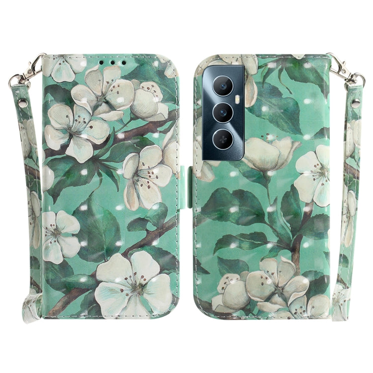 Custodia per telefono in pelle flip orizzontale colorata 3D, For Realme C53 / Narzo N53, For Realme C65 4G