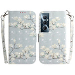 Custodia per telefono in pelle flip orizzontale colorata 3D, For Realme C53 / Narzo N53, For Realme C65 4G