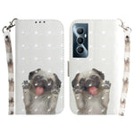 Custodia per telefono in pelle flip orizzontale colorata 3D, For Realme C53 / Narzo N53, For Realme C65 4G