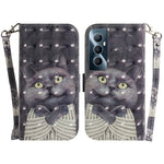 Custodia per telefono in pelle flip orizzontale colorata 3D, For Realme C53 / Narzo N53, For Realme C65 4G