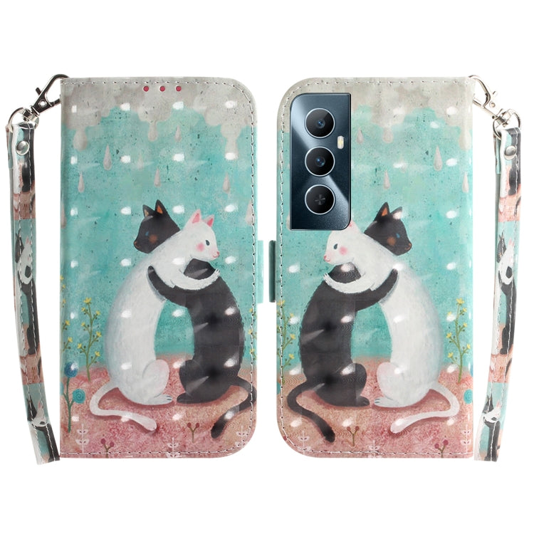 Custodia per telefono in pelle flip orizzontale colorata 3D, For Realme C53 / Narzo N53, For Realme C65 4G