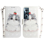 Custodia per telefono in pelle flip orizzontale colorata 3D, For Realme C53 / Narzo N53, For Realme C65 4G