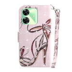 Custodia per telefono in pelle flip orizzontale colorata 3D, For Realme C61 / C63 / Note 60, For Realme 12 5G