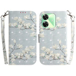 Custodia per telefono in pelle flip orizzontale colorata 3D, For Realme C61 / C63 / Note 60, For Realme 12 5G