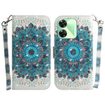 Custodia per telefono in pelle flip orizzontale colorata 3D, For Realme C61 / C63 / Note 60, For Realme 12 5G