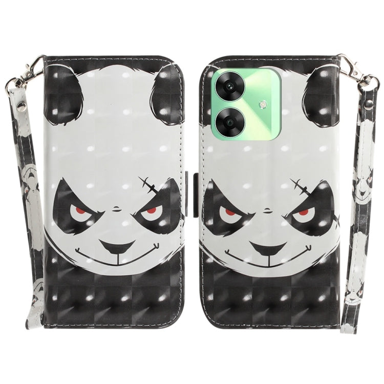 Custodia per telefono in pelle flip orizzontale colorata 3D, For Realme C61 / C63 / Note 60, For Realme 12 5G
