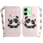 Custodia per telefono in pelle flip orizzontale colorata 3D, For Realme C61 / C63 / Note 60, For Realme 12 5G