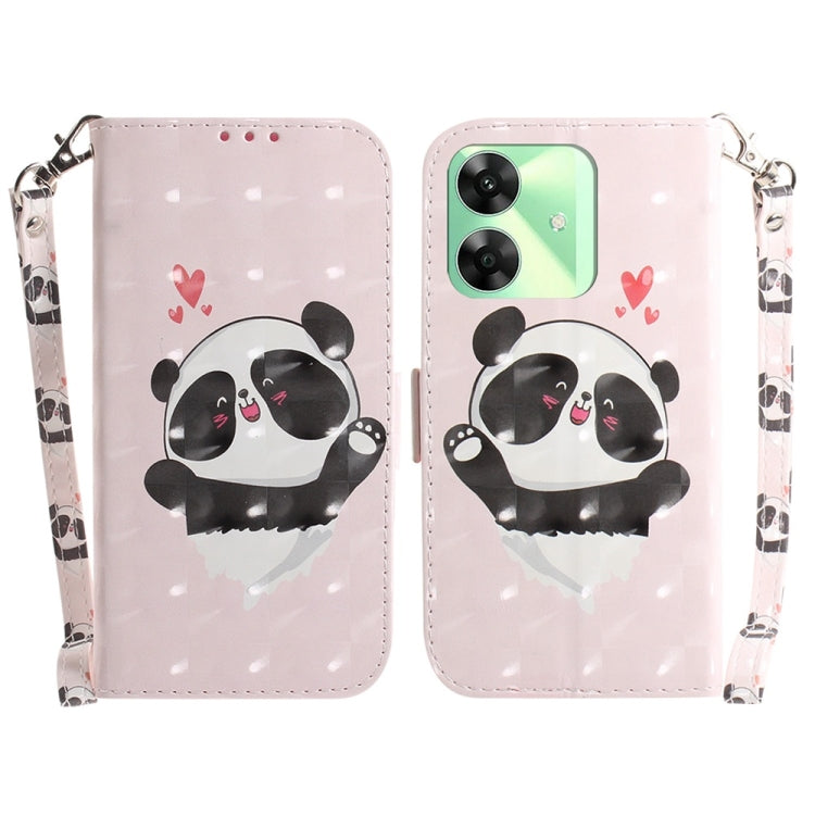 Custodia per telefono in pelle flip orizzontale colorata 3D, For Realme C61 / C63 / Note 60, For Realme 12 5G