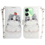 Custodia per telefono in pelle flip orizzontale colorata 3D, For Realme C61 / C63 / Note 60, For Realme 12 5G
