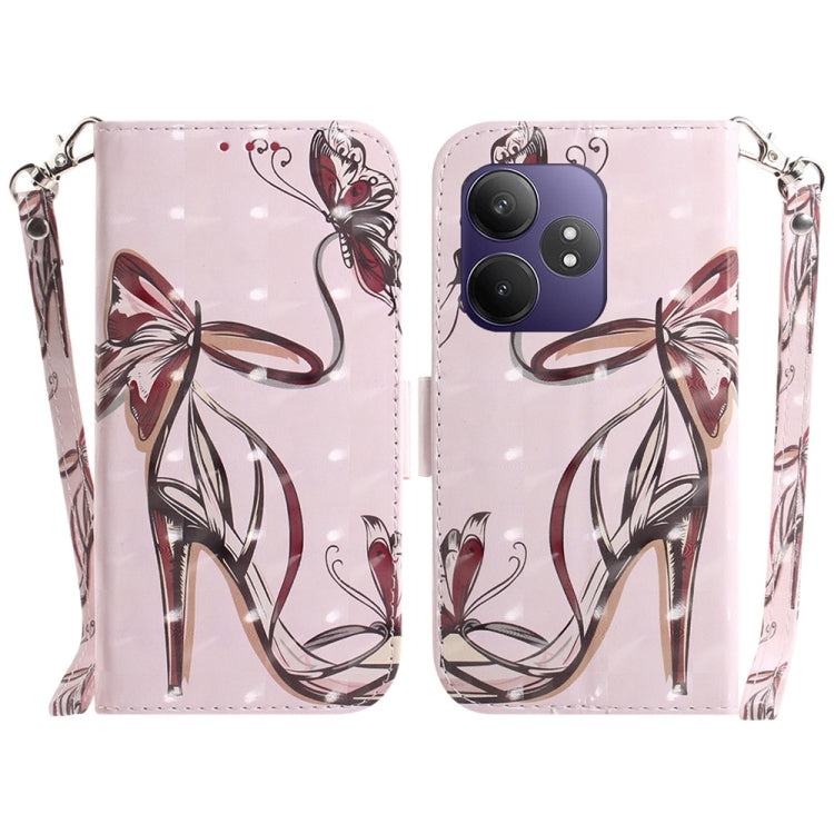Custodia per telefono in pelle flip orizzontale colorata 3D, For Realme 13+ Global, For Realme GT 6 / GT 6T / GT Neo6 / GT Neo6 SE