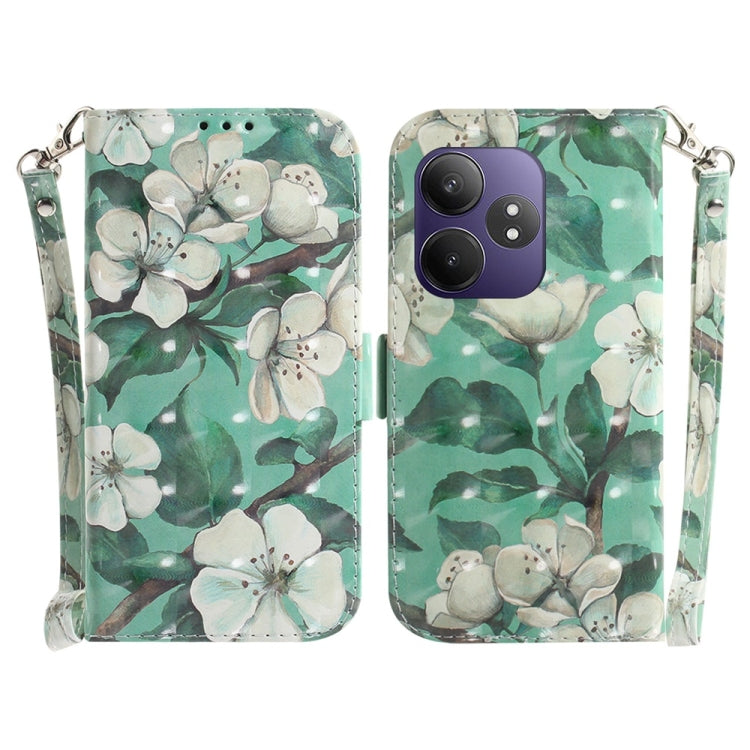Custodia per telefono in pelle flip orizzontale colorata 3D, For Realme 13+ Global, For Realme GT 6 / GT 6T / GT Neo6 / GT Neo6 SE