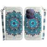Custodia per telefono in pelle flip orizzontale colorata 3D, For Realme 13+ Global, For Realme GT 6 / GT 6T / GT Neo6 / GT Neo6 SE