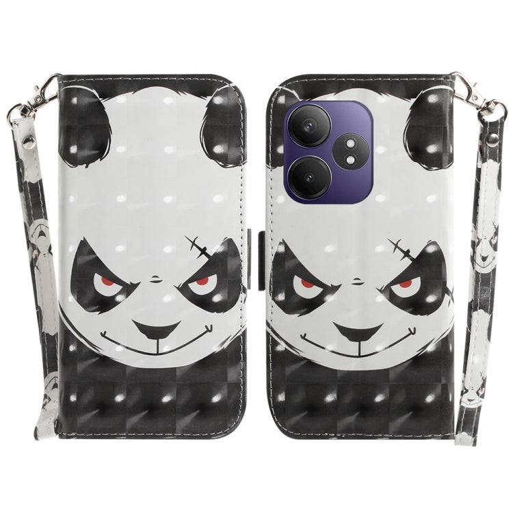 Custodia per telefono in pelle flip orizzontale colorata 3D, For Realme 13+ Global, For Realme GT 6 / GT 6T / GT Neo6 / GT Neo6 SE