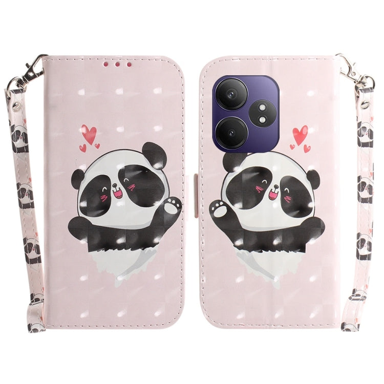 Custodia per telefono in pelle flip orizzontale colorata 3D, For Realme 13+ Global, For Realme GT 6 / GT 6T / GT Neo6 / GT Neo6 SE