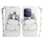 Custodia per telefono in pelle flip orizzontale colorata 3D, For Realme 13+ Global, For Realme GT 6 / GT 6T / GT Neo6 / GT Neo6 SE