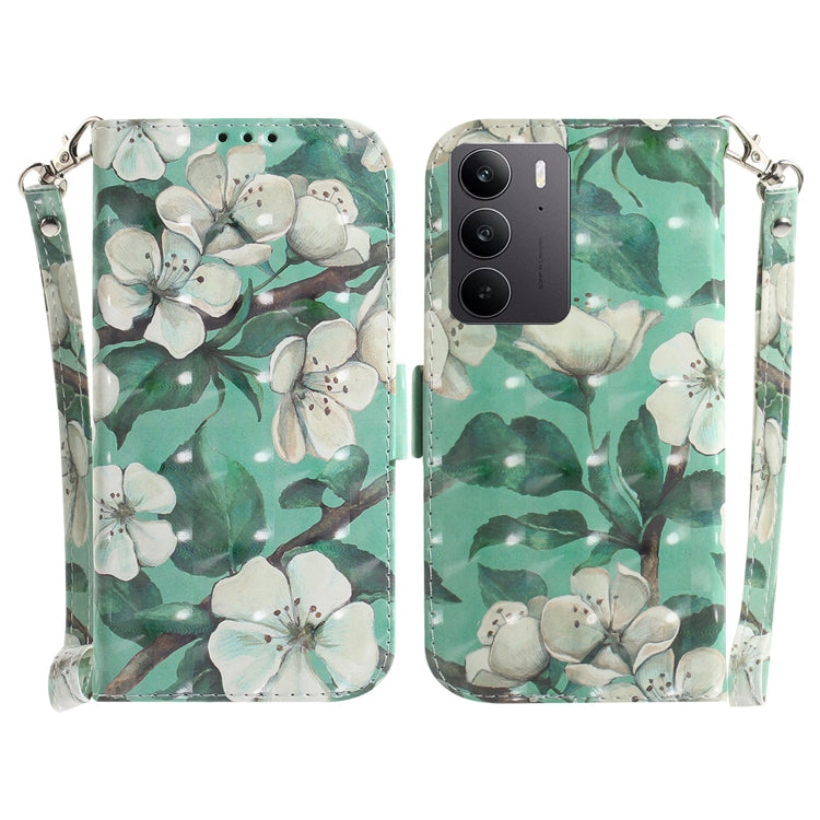 Custodia per telefono in pelle flip orizzontale colorata 3D, For Realme 15 5G / Realme 15 Pro 5G, For Realme C75