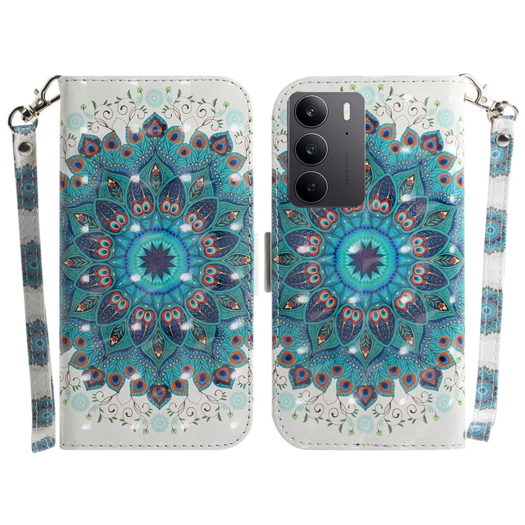 Custodia per telefono in pelle flip orizzontale colorata 3D, For Realme 15 5G / Realme 15 Pro 5G, For Realme C75