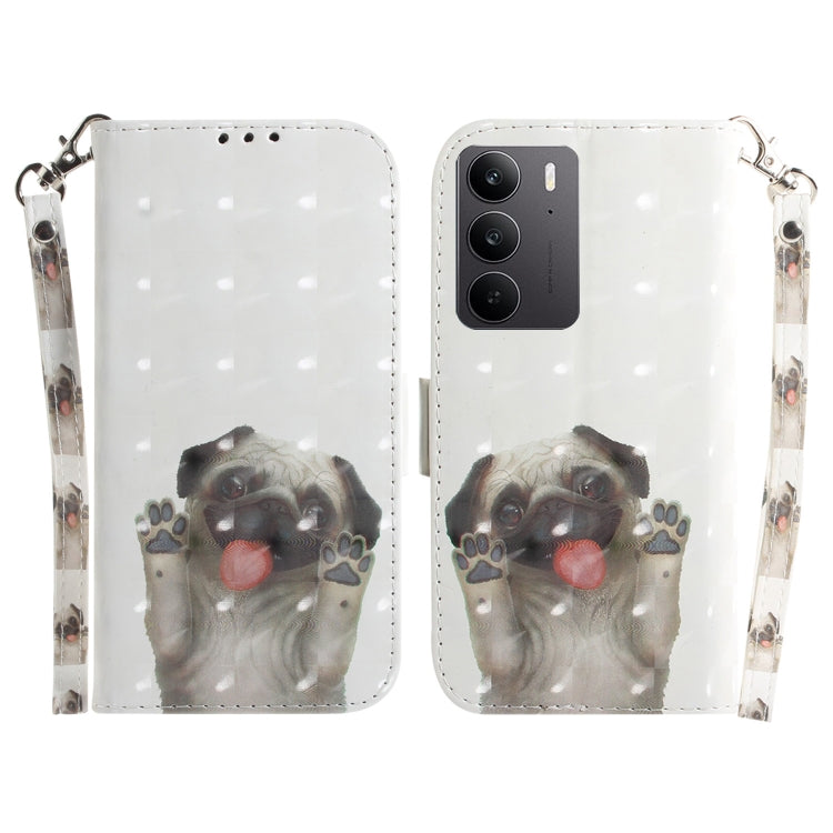 Custodia per telefono in pelle flip orizzontale colorata 3D, For Realme 15 5G / Realme 15 Pro 5G, For Realme C75