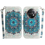 Custodia per telefono in pelle flip orizzontale colorata 3D, For Realme 13+ Global, For Realme GT 6 / GT 6T / GT Neo6 / GT Neo6 SE
