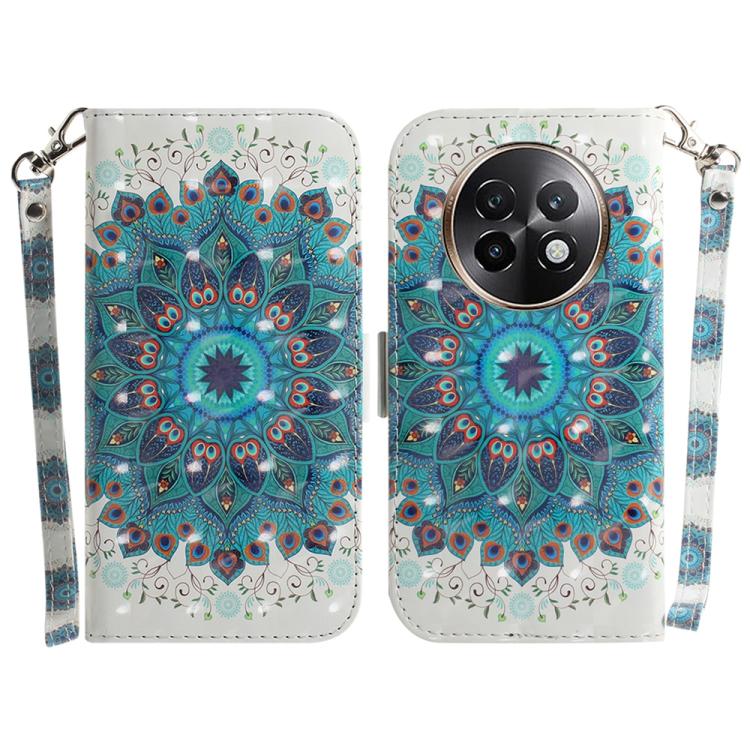 Custodia per telefono in pelle flip orizzontale colorata 3D, For Realme 13+ Global, For Realme GT 6 / GT 6T / GT Neo6 / GT Neo6 SE