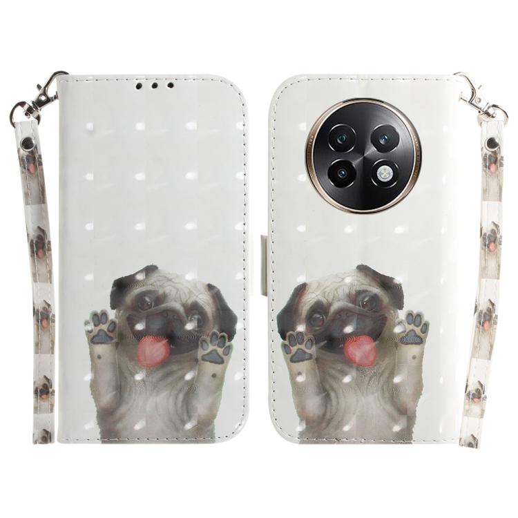 Custodia per telefono in pelle flip orizzontale colorata 3D, For Realme 13+ Global, For Realme GT 6 / GT 6T / GT Neo6 / GT Neo6 SE