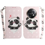 Custodia per telefono in pelle flip orizzontale colorata 3D, For Realme 13+ Global, For Realme GT 6 / GT 6T / GT Neo6 / GT Neo6 SE
