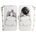 Custodia per telefono in pelle flip orizzontale colorata 3D, For Realme 13+ Global, For Realme GT 6 / GT 6T / GT Neo6 / GT Neo6 SE
