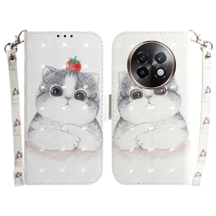 Custodia per telefono in pelle flip orizzontale colorata 3D, For Realme 13+ Global, For Realme GT 6 / GT 6T / GT Neo6 / GT Neo6 SE