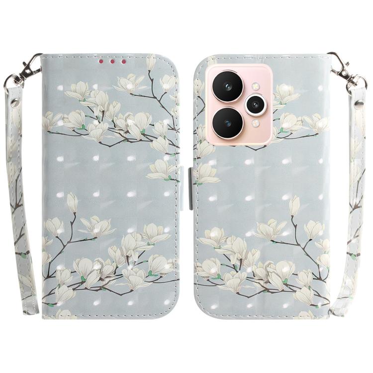 Custodia per telefono in pelle flip orizzontale colorata 3D, For Realme 15 5G / Realme 15 Pro 5G, For Realme C75
