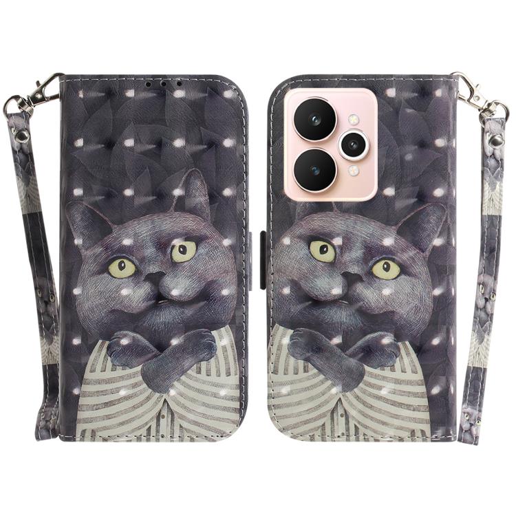 Custodia per telefono in pelle flip orizzontale colorata 3D, For Realme 15 5G / Realme 15 Pro 5G, For Realme C75