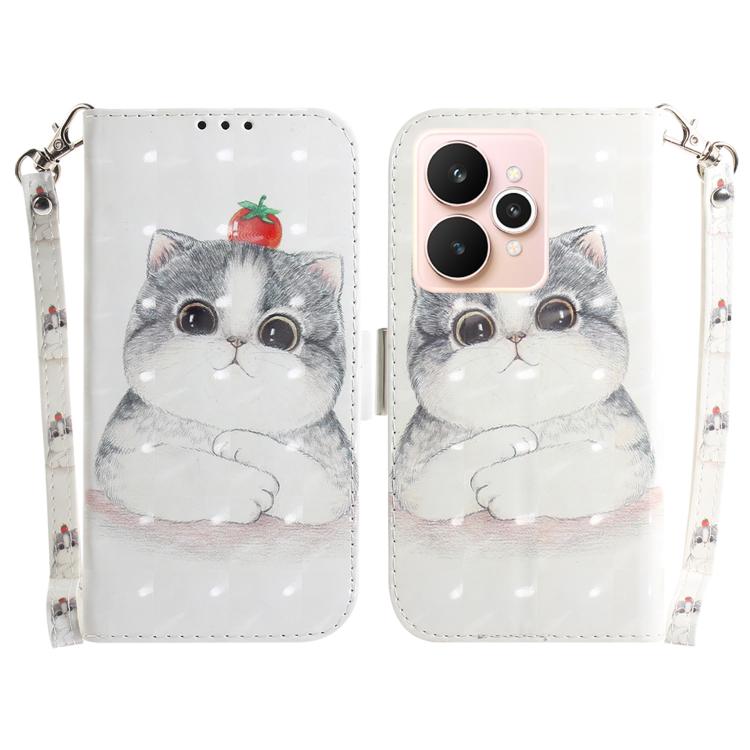 Custodia per telefono in pelle flip orizzontale colorata 3D, For Realme 15 5G / Realme 15 Pro 5G, For Realme C75
