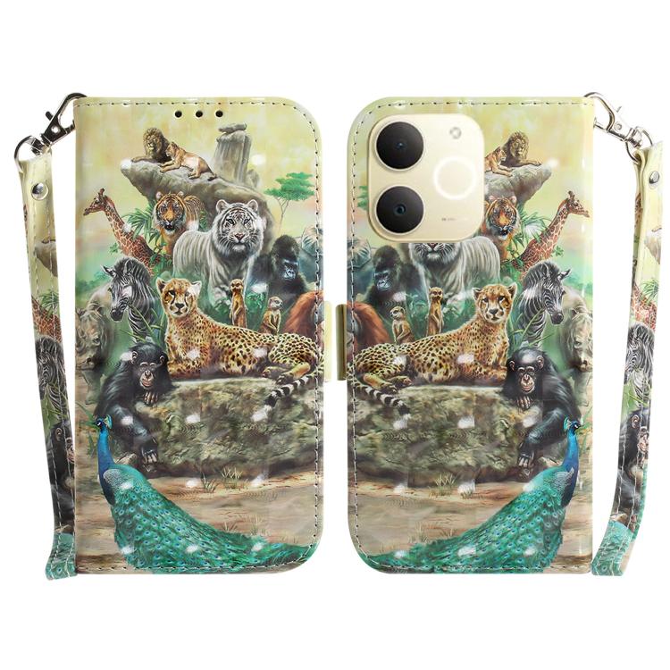 Custodia per telefono in pelle flip orizzontale colorata 3D, For Realme 15T 5G, For Realme Narzo 80 Lite 4G / C71 India