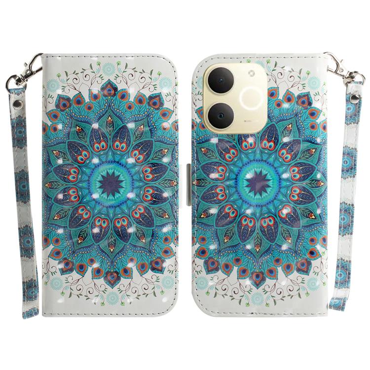 Custodia per telefono in pelle flip orizzontale colorata 3D, For Realme 15T 5G, For Realme Narzo 80 Lite 4G / C71 India