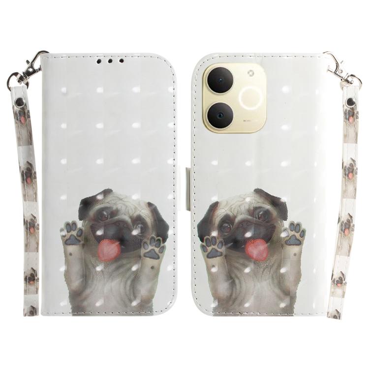 Custodia per telefono in pelle flip orizzontale colorata 3D, For Realme 15T 5G, For Realme Narzo 80 Lite 4G / C71 India