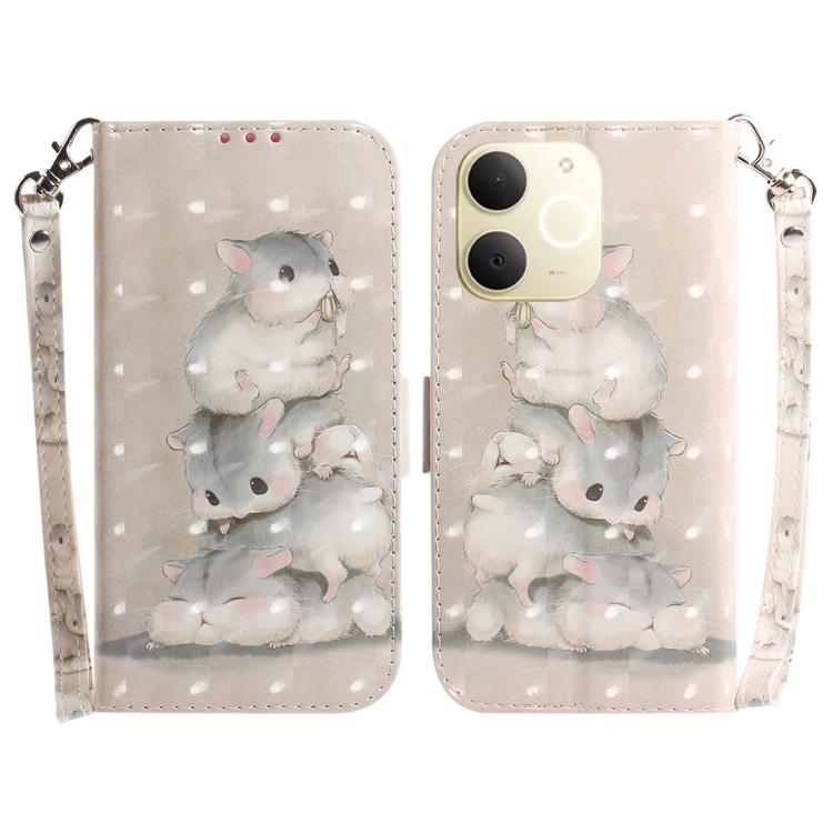 Custodia per telefono in pelle flip orizzontale colorata 3D, For Realme 15T 5G, For Realme Narzo 80 Lite 4G / C71 India