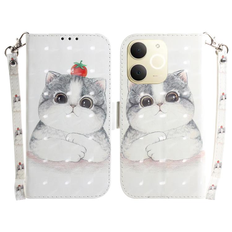Custodia per telefono in pelle flip orizzontale colorata 3D, For Realme 15T 5G, For Realme Narzo 80 Lite 4G / C71 India