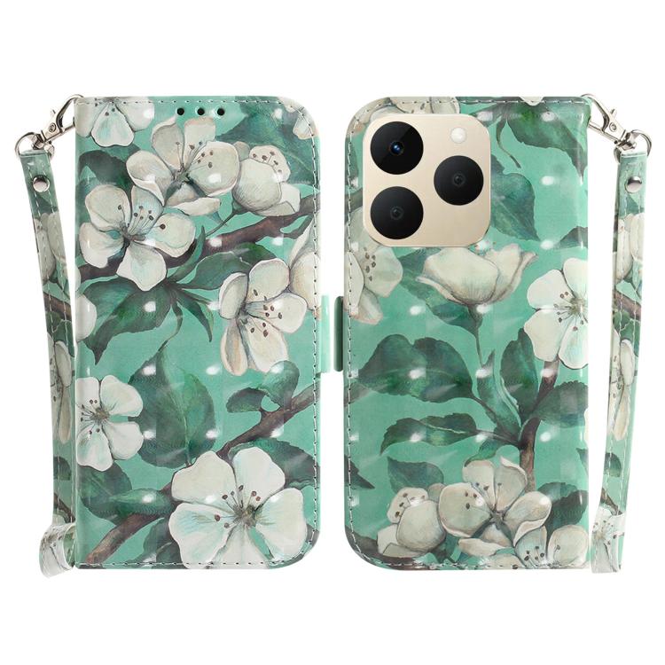 Custodia per telefono in pelle flip orizzontale colorata 3D, For Realme 15T 5G, For Realme Narzo 80 Lite 4G / C71 India