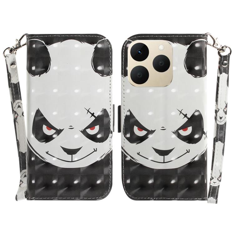Custodia per telefono in pelle flip orizzontale colorata 3D, For Realme 15T 5G, For Realme Narzo 80 Lite 4G / C71 India