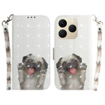 Custodia per telefono in pelle flip orizzontale colorata 3D, For Realme 15T 5G, For Realme Narzo 80 Lite 4G / C71 India
