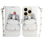 Custodia per telefono in pelle flip orizzontale colorata 3D, For Realme 15T 5G, For Realme Narzo 80 Lite 4G / C71 India
