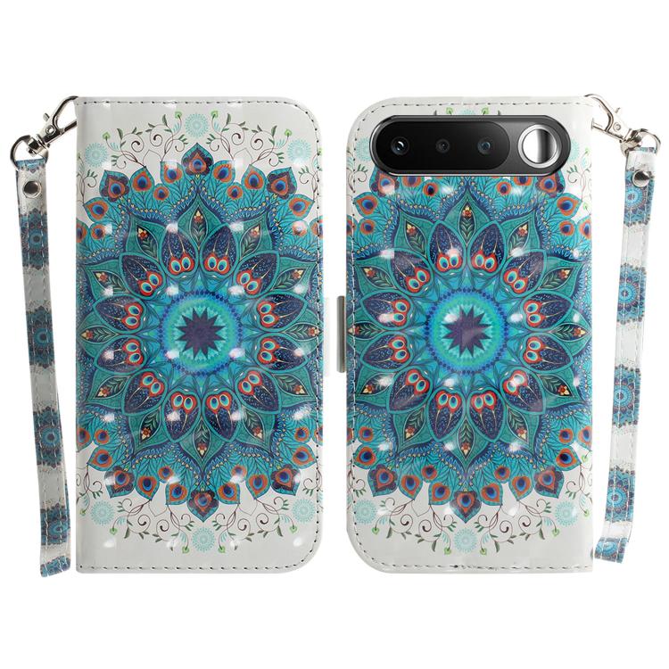 Custodia per telefono in pelle flip orizzontale colorata 3D, For Realme C100 4G / C100i 4G, For Realme 16 5G