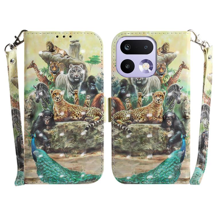 Custodia per telefono in pelle flip orizzontale colorata 3D, For Realme 16 Pro+ 5G, For Realme 16 Pro 5G