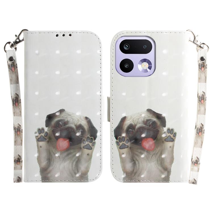 Custodia per telefono in pelle flip orizzontale colorata 3D, For Realme 16 Pro+ 5G, For Realme 16 Pro 5G