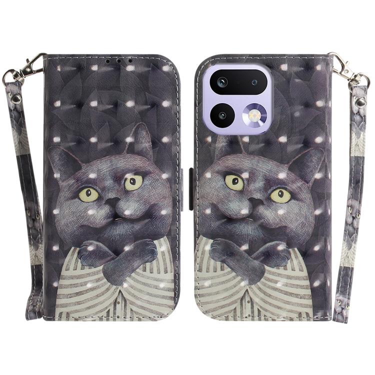Custodia per telefono in pelle flip orizzontale colorata 3D, For Realme 16 Pro+ 5G, For Realme 16 Pro 5G