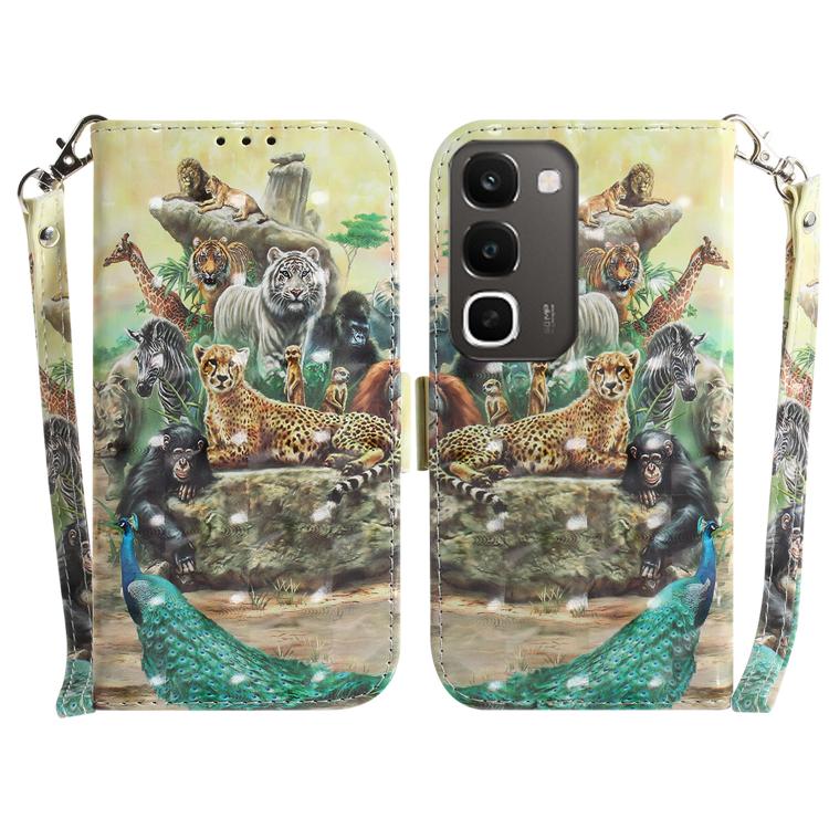 Custodia per telefono in pelle flip orizzontale colorata 3D, For Realme C100 4G / C100i 4G, For Realme 16 5G