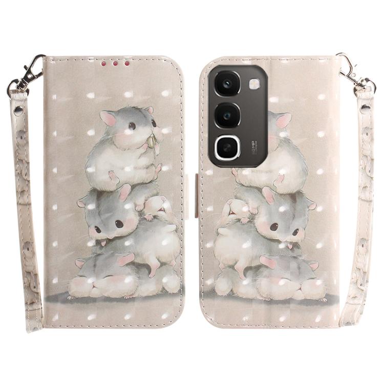 Custodia per telefono in pelle flip orizzontale colorata 3D, For Realme C100 4G / C100i 4G, For Realme 16 5G
