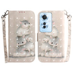 Custodia per telefono in pelle flip orizzontale colorata 3D, For OPPO Reno11 F Global, For OPPO Reno11 Global