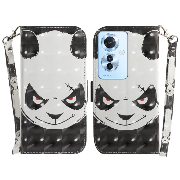 Custodia per telefono in pelle flip orizzontale colorata 3D, For OPPO A3 Pro 5G, For OPPO F25 Pro 5G Global