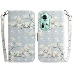 Custodia per telefono in pelle flip orizzontale colorata 3D, For OPPO Reno11 F Global, For OPPO Reno11 Global