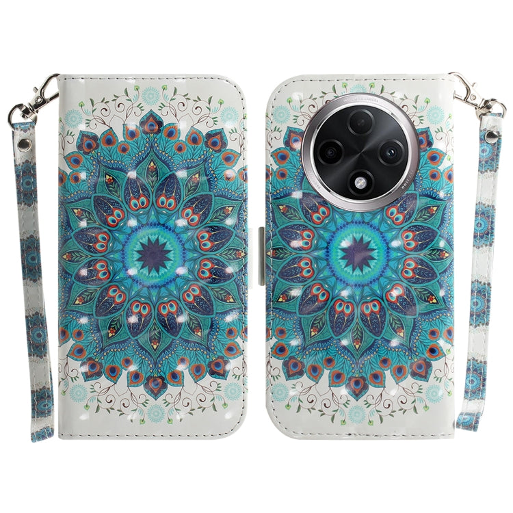 Custodia per telefono in pelle flip orizzontale colorata 3D, For OPPO A3 Pro 5G, For OPPO F25 Pro 5G Global